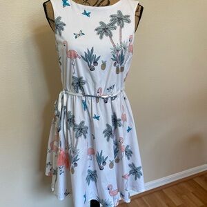 Flamingo Palm Dress